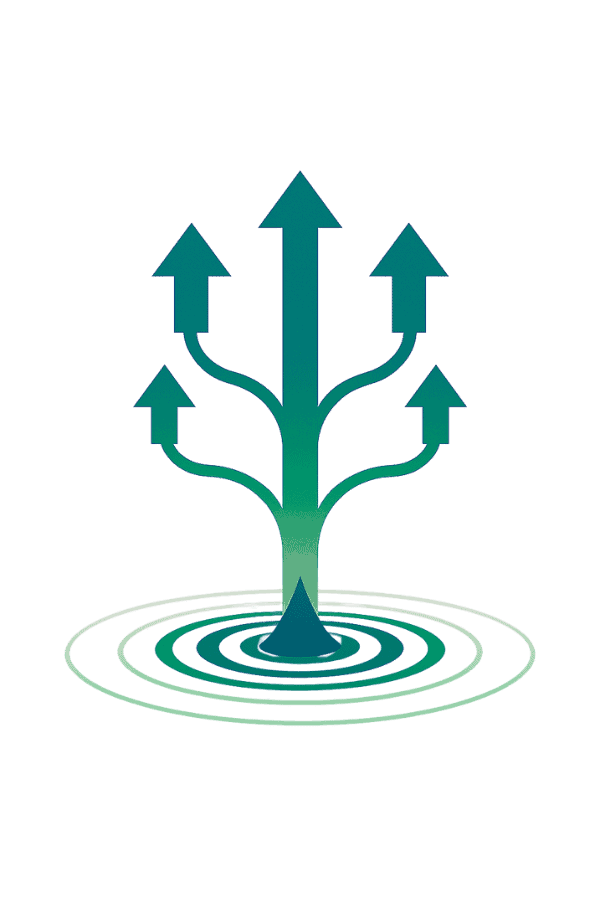 Arrow diversification visual representing business growth and strategic expansion for CTLG consulting.